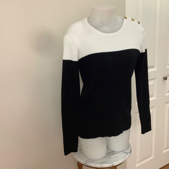 LRL Ralph Lauren Rib-knit Slimming  Sweater MEDIUM - Picture 1 of 13